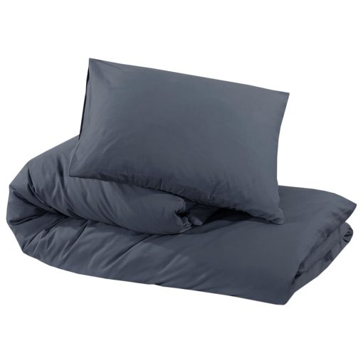 Set Copripiumino Antracite 155x220 Cm In Microfibra Leggera - Image 6