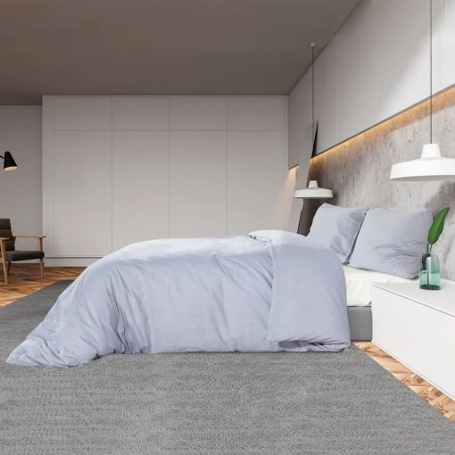 Set Copripiumino Grigio 200x200 Cm In Microfibra Leggera - Image 4
