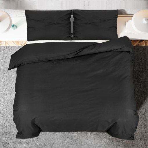 Set Copripiumino Nero 135x200 Cm In Microfibra Leggera - Image 5