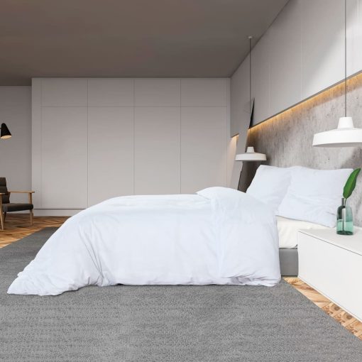 Set Copripiumino Bianco 200x200 Cm In Microfibra Leggera - Image 4