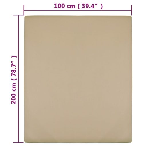 Lenzuolo Con Angoli Jersey Tortora 100x200 Cm Cotone - Image 4