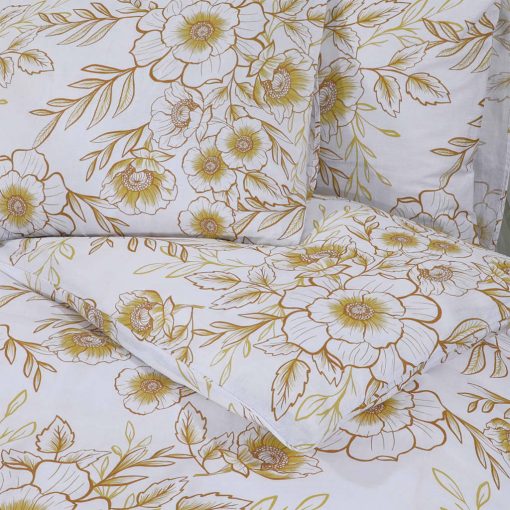 Set Copripiumino Bianco E Marrone 220x240 Cm In Cotone - Image 5