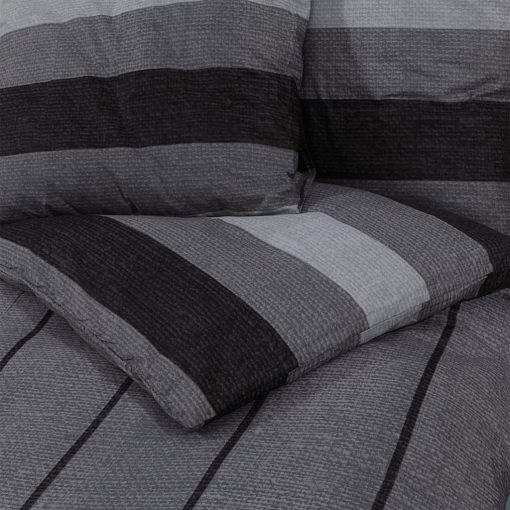 Set Copripiumino Grigio Scuro 200x200 Cm In Cotone - Image 5