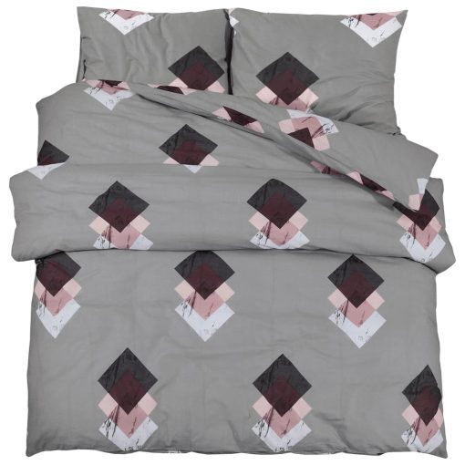 Set Copripiumino Grigio 140x200 Cm In Cotone - Image 2