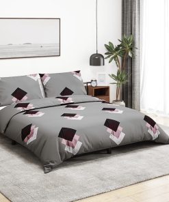 Set Copripiumino Grigio 260x240 Cm In Cotone