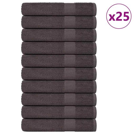 Asciugamani 25 Pz Antracite 100x200 Cm 360 G/m² 100% Cotone