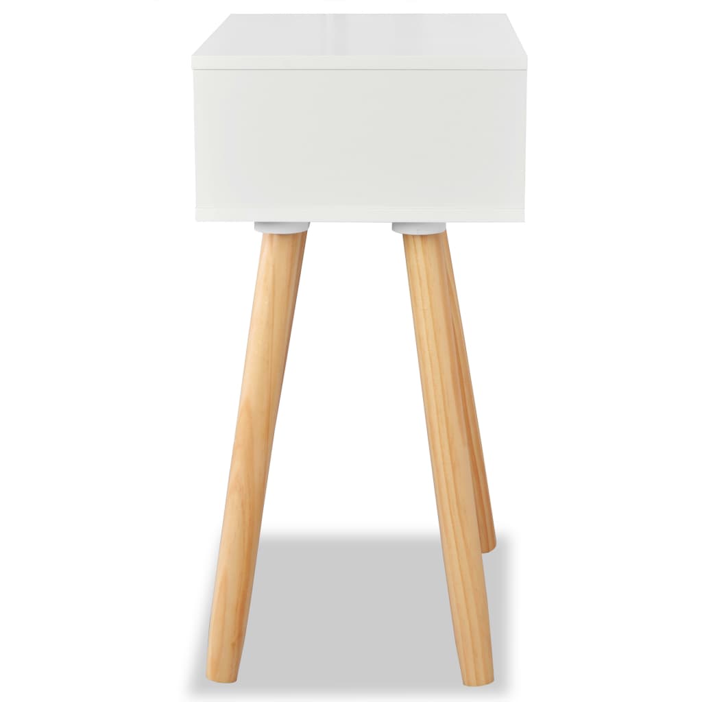 Comodini Set 2 Pz In Massello Di Pino 40x30x61 Cm Bianchi - Image 6