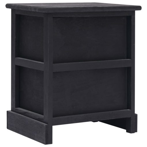 Comodini 2pz Neri 38x28x45 Cm In Legno Di Paulonia - Image 5