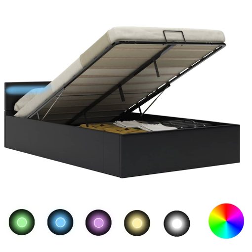 Giroletto Contenitore Idraulico Led Nero Similpelle 120x200 cm - Image 2