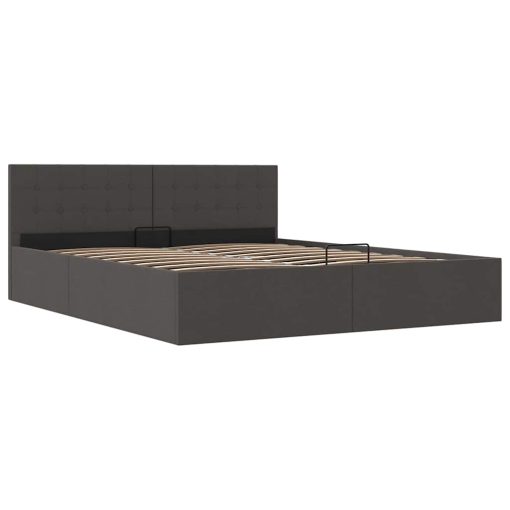 Giroletto Con Contenitore  Grigio Scuro In Tessuto 180x200 cm - Image 3