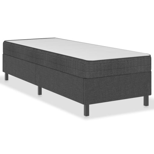 Letto A Molle Grigio In Tessuto 90x200 cm - Image 2