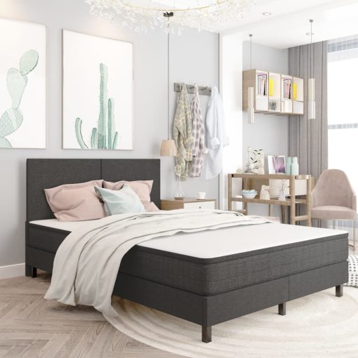 Testiera Letto Grigio Scuro In Tessuto 160x200 cm - Image 2