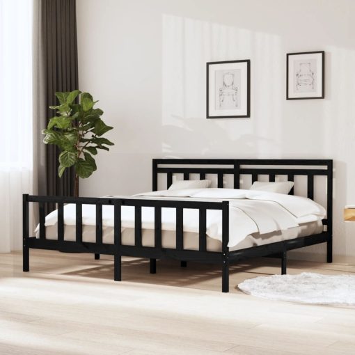Giroletto Nero In Legno Massello 200x200 cm