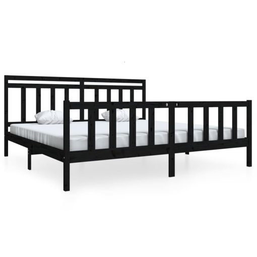 Giroletto Nero In Legno Massello 200x200 cm - Image 2