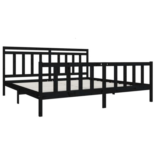 Giroletto Nero In Legno Massello 200x200 cm - Image 3