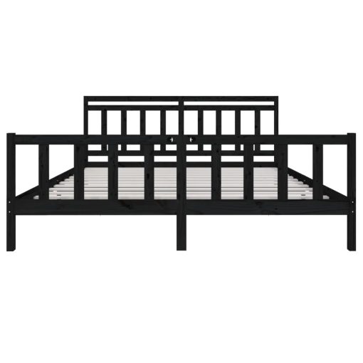 Giroletto Nero In Legno Massello 200x200 cm - Image 4