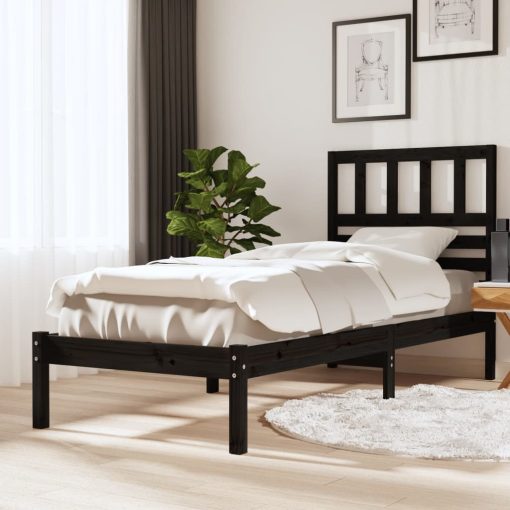 Giroletto Nero In Legno Massello Di Pino 100x200 cm
