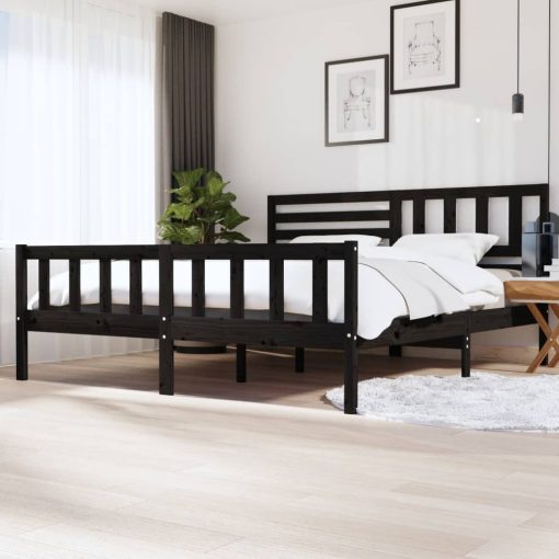 Giroletto Nero In Legno Massello 200x200 cm