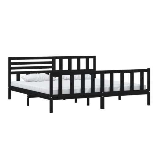 Giroletto Nero In Legno Massello 200x200 cm - Image 3