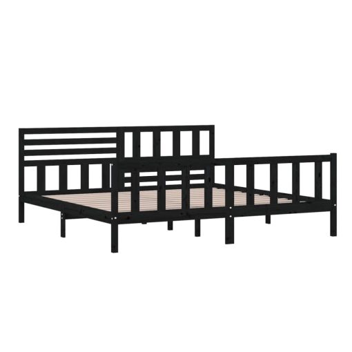 Giroletto Nero In Legno Massello 200x200 cm - Image 4