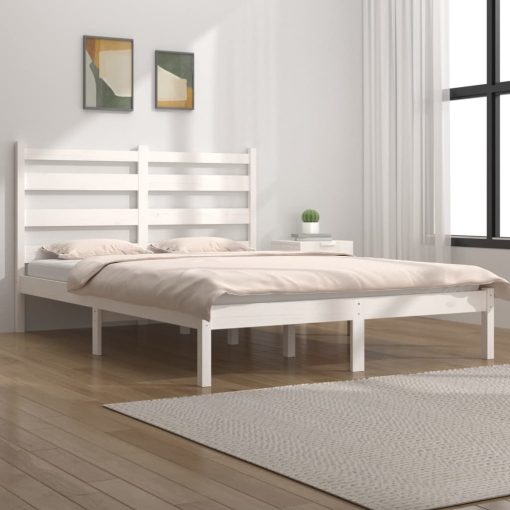 Giroletto Bianco Legno Massello Di Pino 120x190cm Small Double