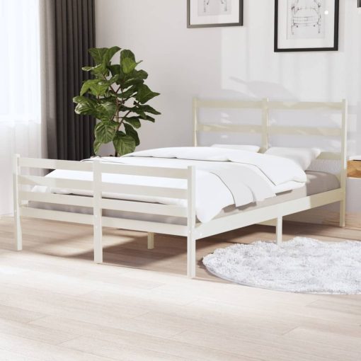 Giroletto Bianco Legno Massello Di Pino 120x190cm Small Double