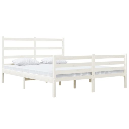 Giroletto Bianco Legno Massello Di Pino 120x190cm Small Double - Image 3
