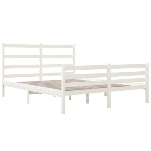 Giroletto Bianco Legno Massello Di Pino 120x190cm Small Double - Image 4