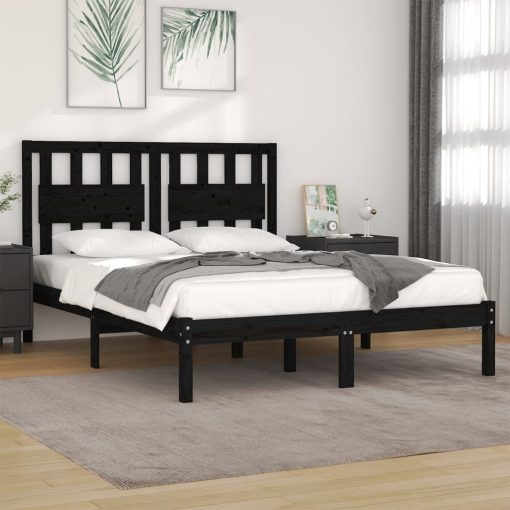 Giroletto Nero In Legno Massello Di Pino 200x200 cm
