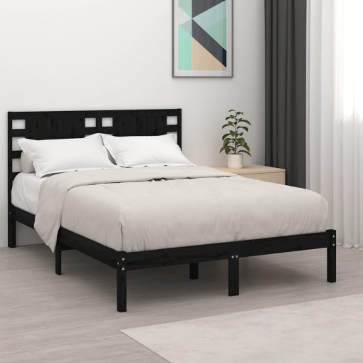 Giroletto Nero In Legno Massello Di Pino 200x200 cm