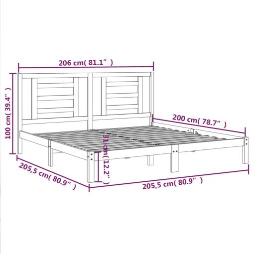 Giroletto Grigio In Legno Massello Di Pino 200x200 cm - Image 6