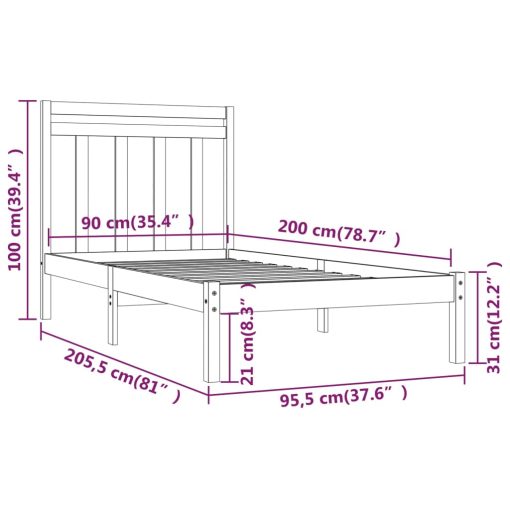 Giroletto In Legno Massello 90x200 cm - Image 6