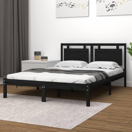Giroletto Nero In Legno Massello 200x200 cm