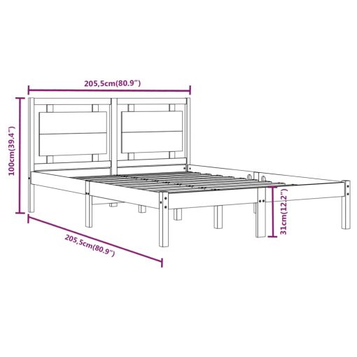Giroletto Nero In Legno Massello 200x200 cm - Image 6