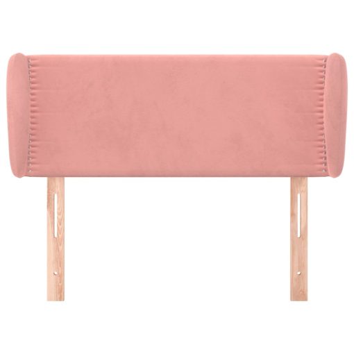 Testiera Ad Orecchio Rosa 103x23x78/88 Cm In Velluto - Image 3