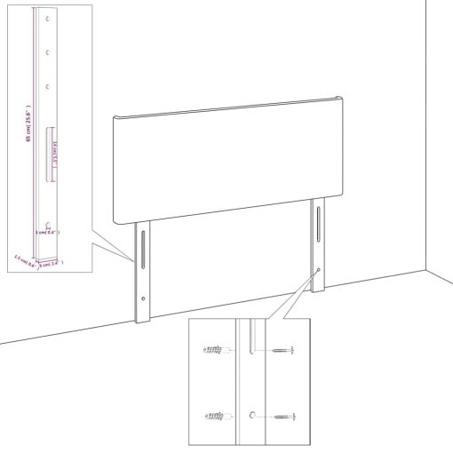 Testiera Ad Orecchio Grigio Chiaro 83x23x78/88 Cm In Velluto - Image 6