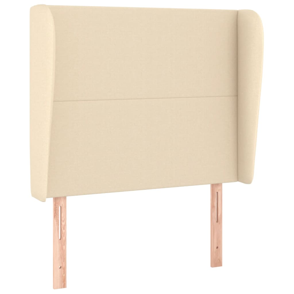 Testiera Ad Orecchio Crema 83x23x118/128 Cm In Tessuto - Image 2