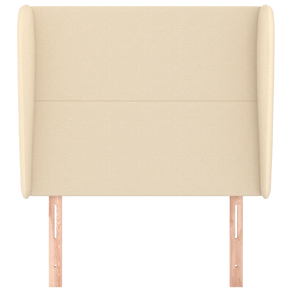 Testiera Ad Orecchio Crema 83x23x118/128 Cm In Tessuto - Image 3