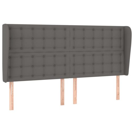 Testiera Ad Orecchio Grigio 183x23x118/128cm In Similpelle - Image 2