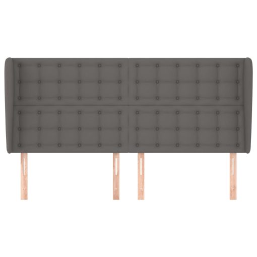 Testiera Ad Orecchio Grigio 183x23x118/128cm In Similpelle - Image 3