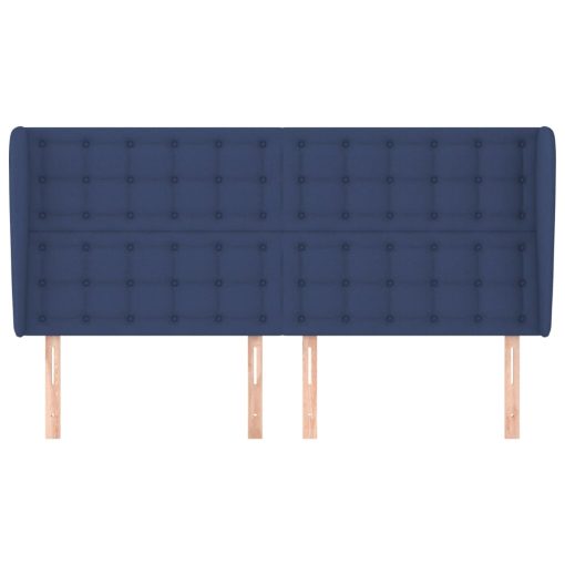 Testiera Ad Orecchio Blu 203x23x118/128 Cm In Tessuto - Image 3