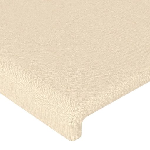 Testiera Ad Orecchio Crema 163x16x78/88 Cm In Tessuto - Image 5