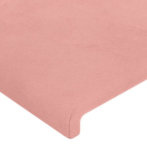 Testiera Ad Orecchio Rosa 183x16x78/88 Cm In Velluto - Image 5