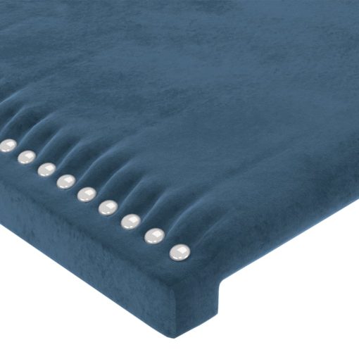 Testiera Ad Orecchio Blu Scuro 203x16x78/88 Cm In Velluto - Image 5