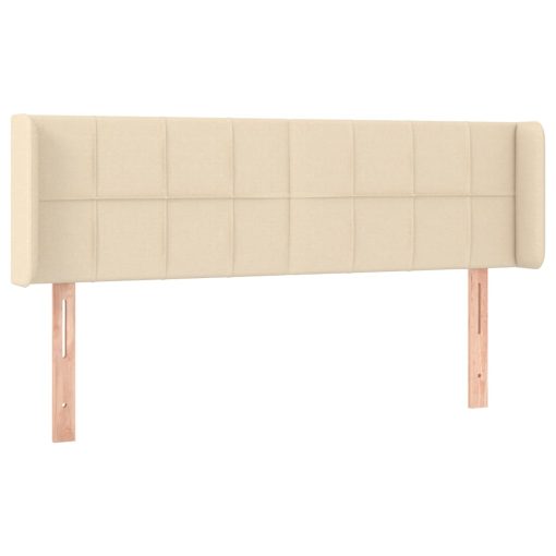 Testiera Ad Orecchio Crema 147x16x78/88 Cm In Tessuto - Image 2