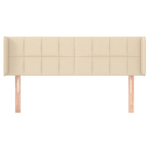 Testiera Ad Orecchio Crema 147x16x78/88 Cm In Tessuto - Image 3