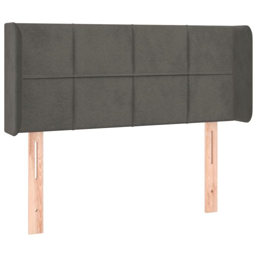 Testiera Ad Orecchio Grigio Scuro 93x16x78/88 Cm In Velluto - Image 2