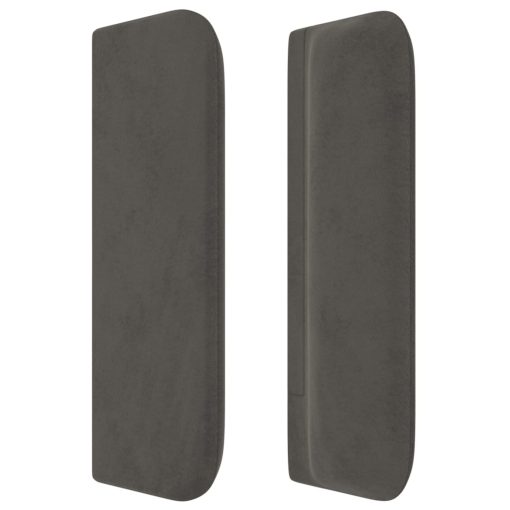 Testiera Ad Orecchio Grigio Scuro 93x16x78/88 Cm In Velluto - Image 4
