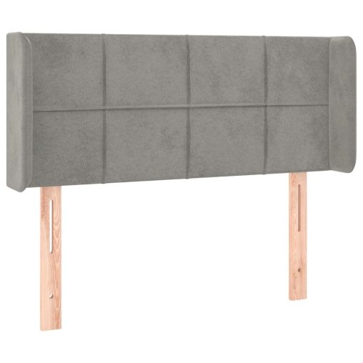 Testiera Ad Orecchio Grigio Chiaro 103x16x78/88 Cm In Velluto - Image 2