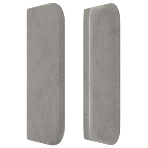 Testiera Ad Orecchio Grigio Chiaro 103x16x78/88 Cm In Velluto - Image 4
